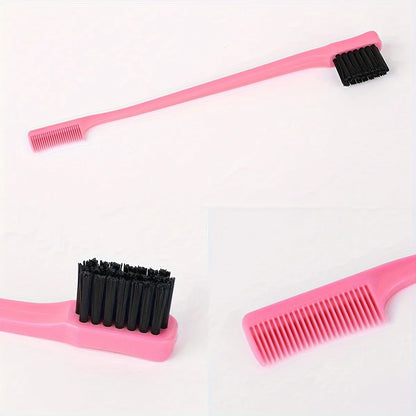 7PCS Hair Styling Kit – Detangler Brush, Bristle & Double-Sided Edge Brushes, Scalp Massager for All Hair Types, Salon Tools Set