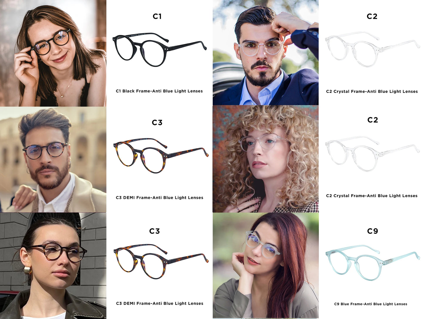 ZENOTTIC 2025 Retro Reading Glasses – Anti-Blue Light Blocking Eyeglasses for Women & Men, Diopter 0 to 4.0