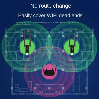 300Mbps USB WiFi Repeater & Signal Booster – Wireless Range Extender Router for Home Network Coverage