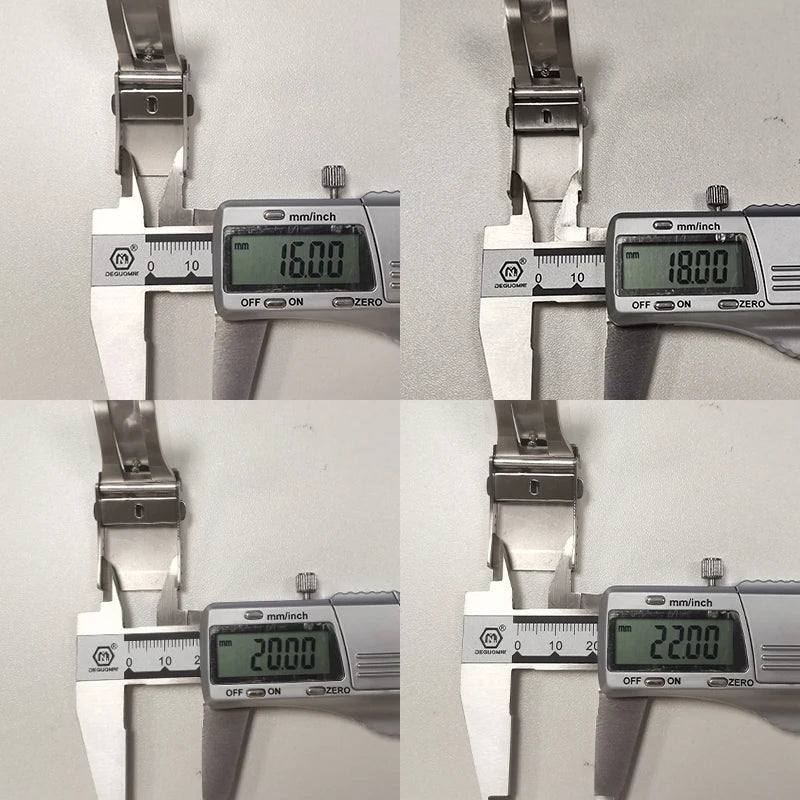 Watchdives Stainless Steel Watch Clasp – 16mm/18mm/20mm/22mm Folding Safety Milled Deployant Replacement Buckle