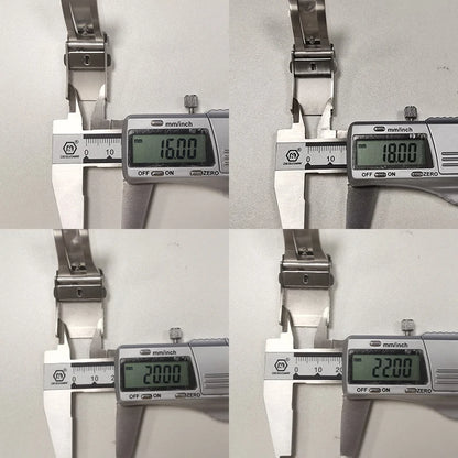 Watchdives Stainless Steel Watch Clasp – 16mm/18mm/20mm/22mm Folding Safety Milled Deployant Replacement Buckle