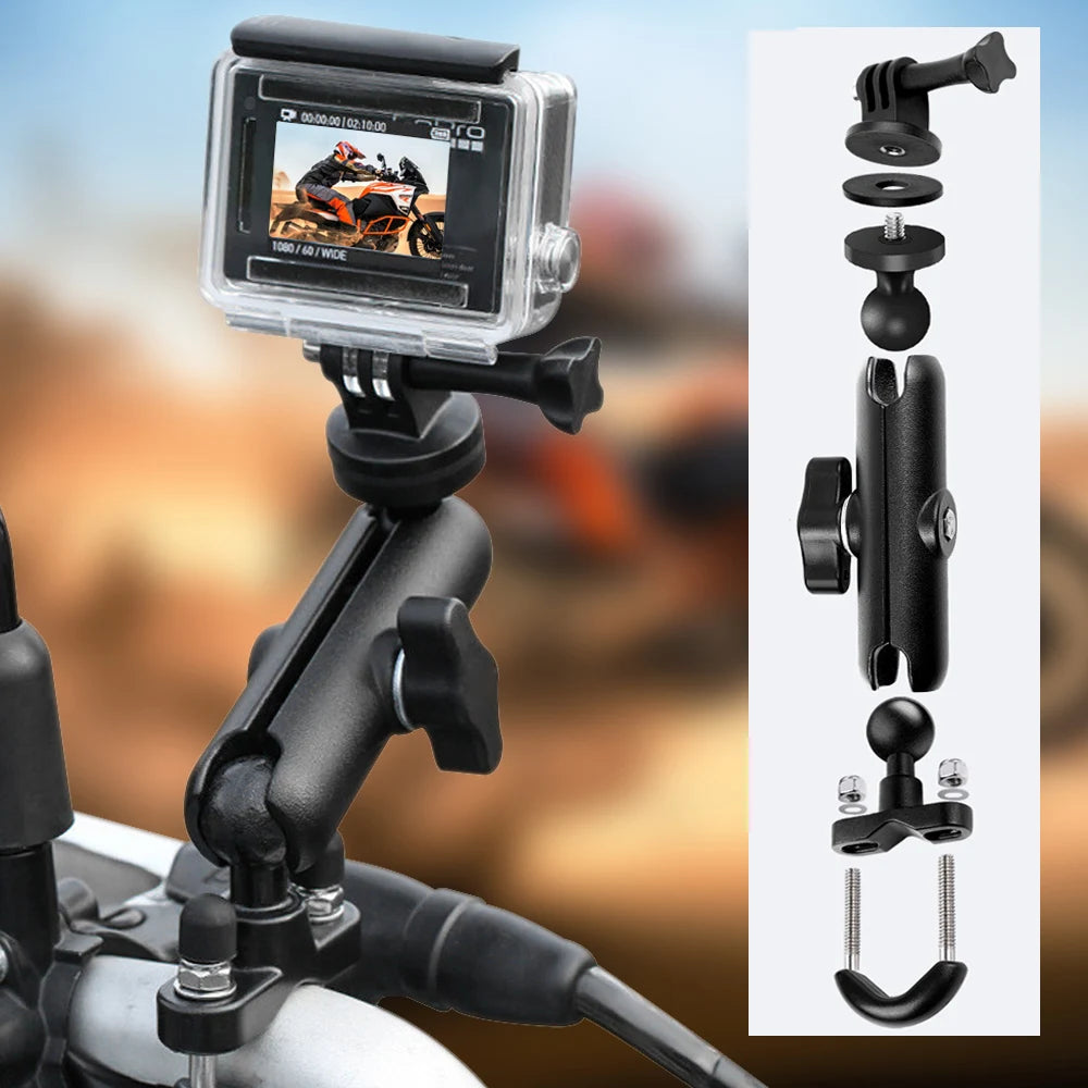 Motorcycle Action Camera Bracket Holder – Mount for BMW R1250GS, R1200GS, R NineT & Adventure Series Camera Mounting Accessories for Stable Recording