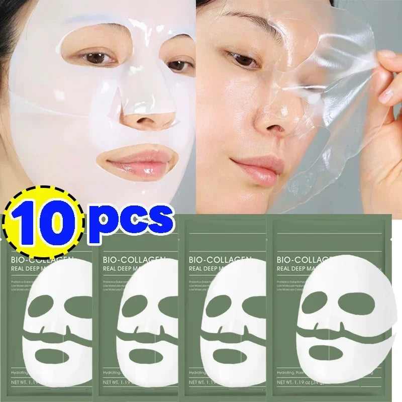Bio Collagen Facial Mask – Deep Hydrating, Pore-Shrinking, Firming & Brightening Korean Skin Care