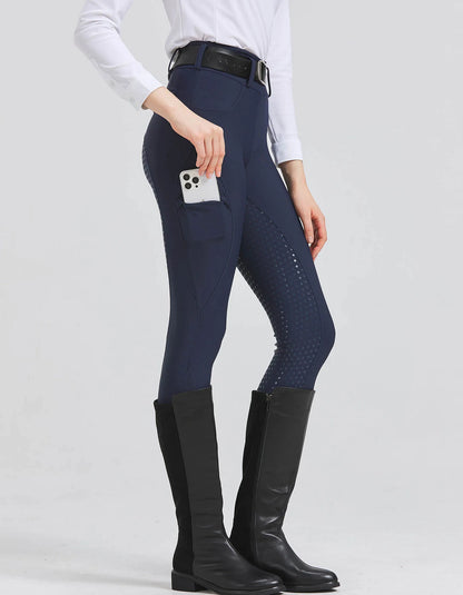 Professional Equestrian Riding Pants — Silicone Anti-Slip, Quick-Dry, Tight-Fit Sports & Cycling Trousers for Horse Riding Exams