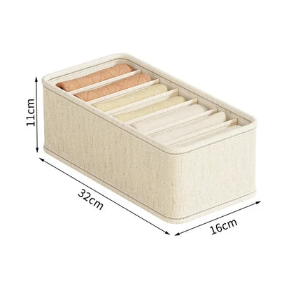 Underwear & Sock Storage Box – Cabinet Drawer Organizer with Dividers for Clothes, Ties & Wardrobe