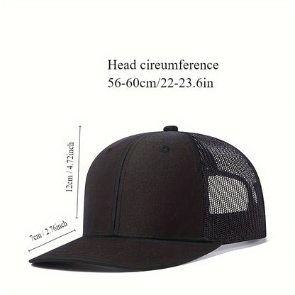 Bull Head Print Mesh Trucker Cap - Breathable Outdoor Baseball Hat for Men & Women Fishing Sports Style