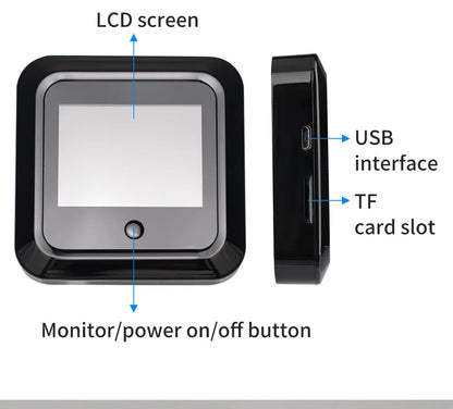 2.4" Smart Digital Door Viewer — 120° HD Security Camera, 240x320 Visual Doorbell, 300K Pixels