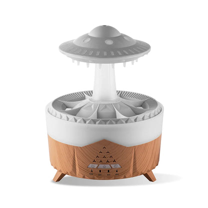 350ml Mini USB Aroma Air Humidifier — Raindrop Design with Remote Control, Colorful Light & Aromatherapy Oil Diffuser for Room
