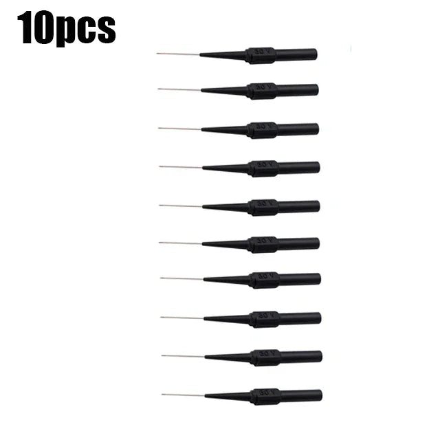 10Pcs 30V Multimeter Test Lead Kit - Automotive Diagnostic Probe Extension with 0.7MM Piercing Needle Tips