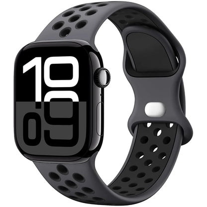 Silicone Apple Watch Strap - Breathable Wristband for Watch 11/10/9/8/7 Ultra 3/2 SE Series 49mm-41mm