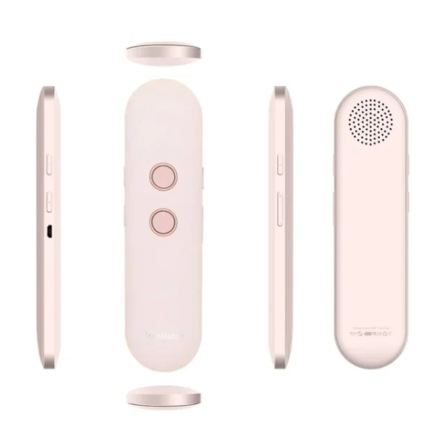 2024 T4 Portable Wireless Smart Translator - Two-Way Instant Voice Translation in 40 Languages, Bluetooth Multi-Language App