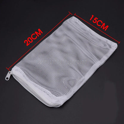 5/10Pcs Reusable Aquarium Filter Media Bags – Fine Mesh Zipper Bags for Freshwater & Saltwater Fish Tanks