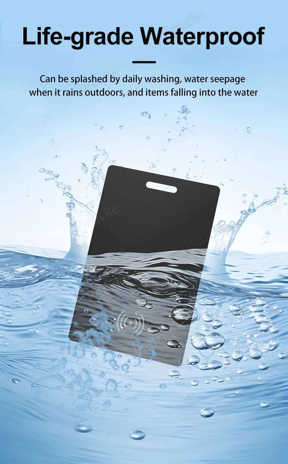 Wallet Anti-Loss Card – GPS Smart Tag with iPhone Find My Bluetooth, Ultra-Thin Wireless Charging, IP67 Waterproof