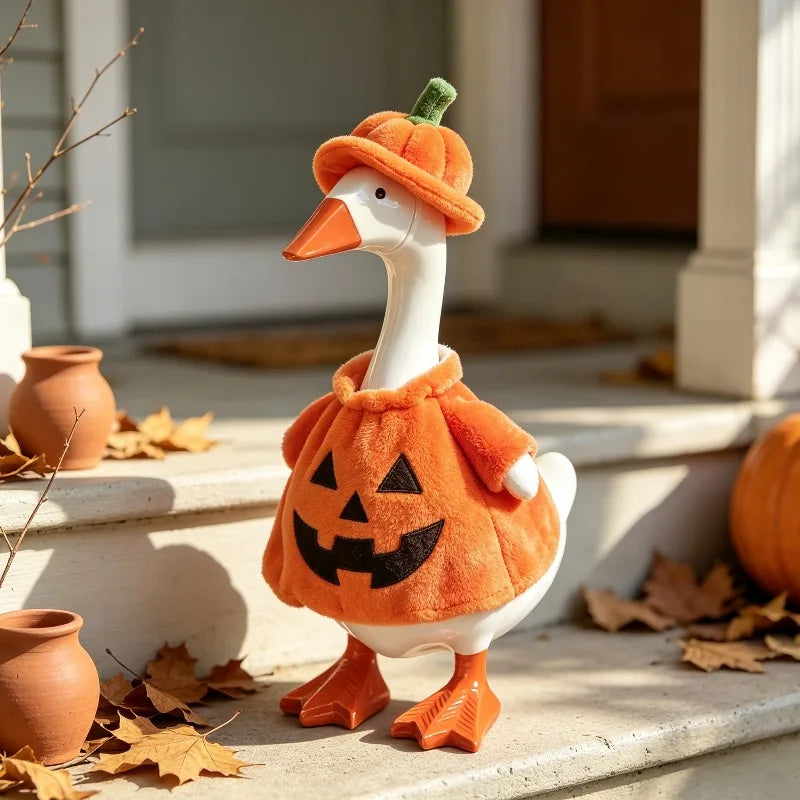 7-Inch Plush Goose Christmas Outfit Set - Soft Cotton Holiday Clothes for Desk Decor & Keychains (Goose Not Included)