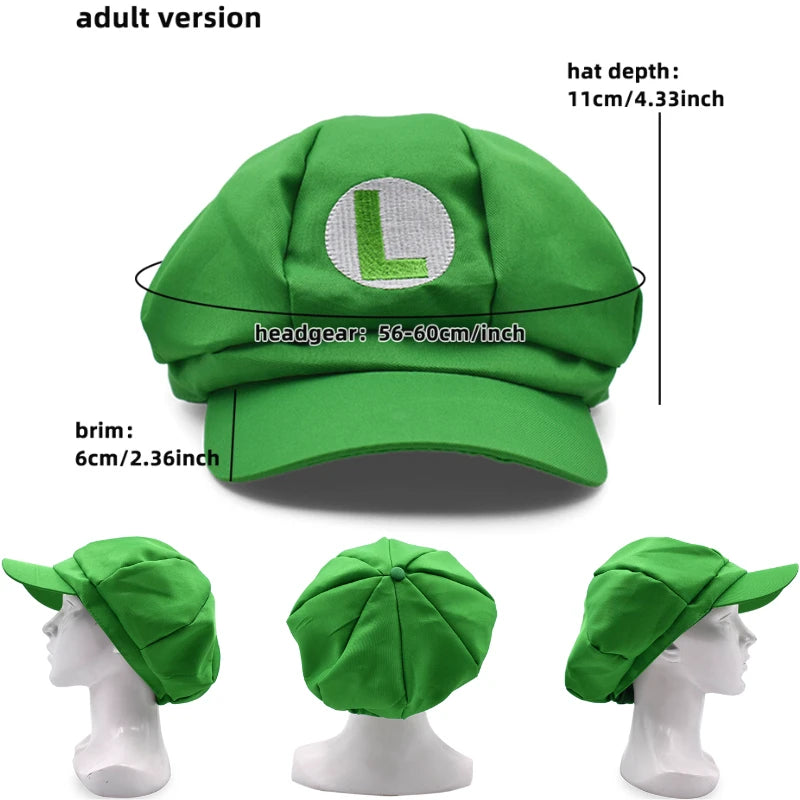 Anime Mario & Luigi Plush Hats — Kawaii Cappy, Princess Peach, Waluigi, Wario & Mushroom Stuffed Dolls, Birthday Gifts for Kids