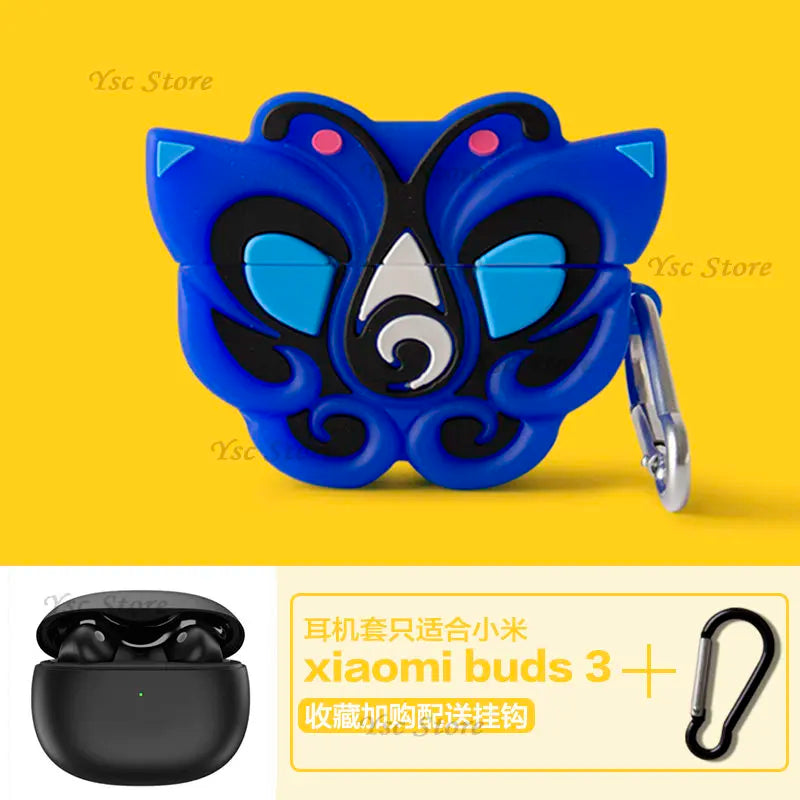 Cartoon Silicone Earphone Case for Xiaomi Buds 3 — Soft Protective Shell for Wireless Earbuds