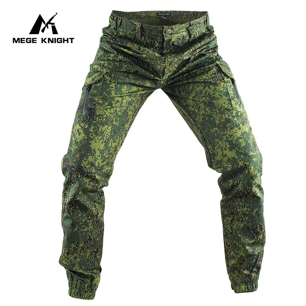Men's Tactical Camouflage Joggers – Ripstop Cargo Pants for Outdoor Work and Hiking