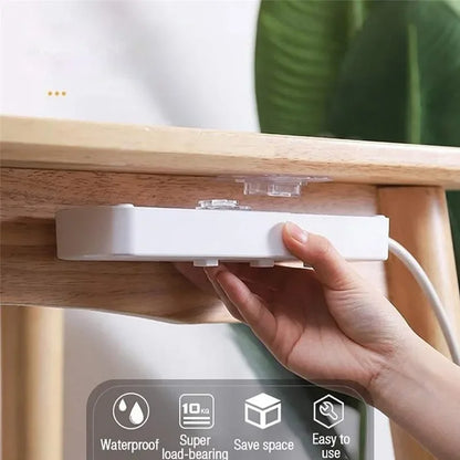Double-Sided Adhesive Wall Hooks — Strong Transparent Suction Cup Hangers for Kitchen & Bathroom Storage, Plug & Socket Holders