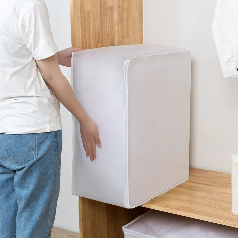 Large Waterproof Clothes Storage Bag – Dustproof Quilt & Wardrobe Organizer, Foldable Luggage Closet Storage Solution
