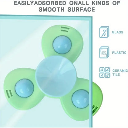 Interactive Bug Flower Suction Cup Toy - Cartoon Spinning Educational Baby Fun Play Activity Toy