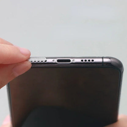 Universal Metal Mesh Anti-Dust Sticker – 1-12PCS Adhesive Net Cover for iPhone 16/15 Pro Max & Plus, Speaker Hole Protection