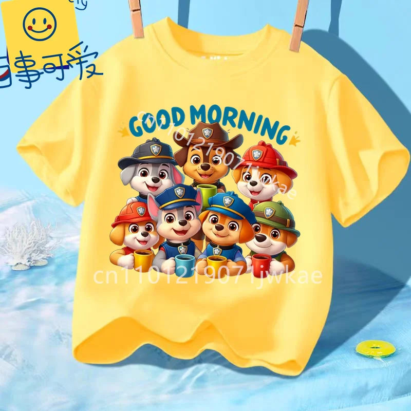 Paw Patrol Kids T-Shirt – Skye Cartoon Short Sleeve Summer Top for Boys & Girls Casual Wear Birthday Gift Clothing
