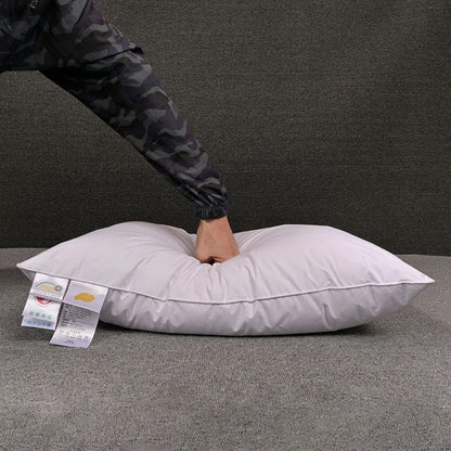 100% White Goose Feather Pillow – Five-Star Hotel Quality, Orthopedic & Memory Support, Single Size for Healthy Sleep