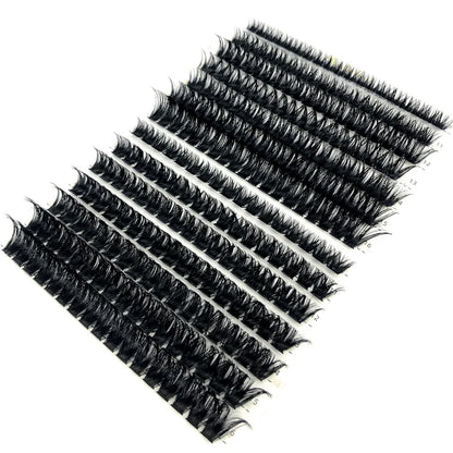 HBZGTLAD 280Pcs 3D Mink Eyelash Clusters Set – Handmade 10D 60D 80D Natural Style False Eyelashes Extension Bundle Pack