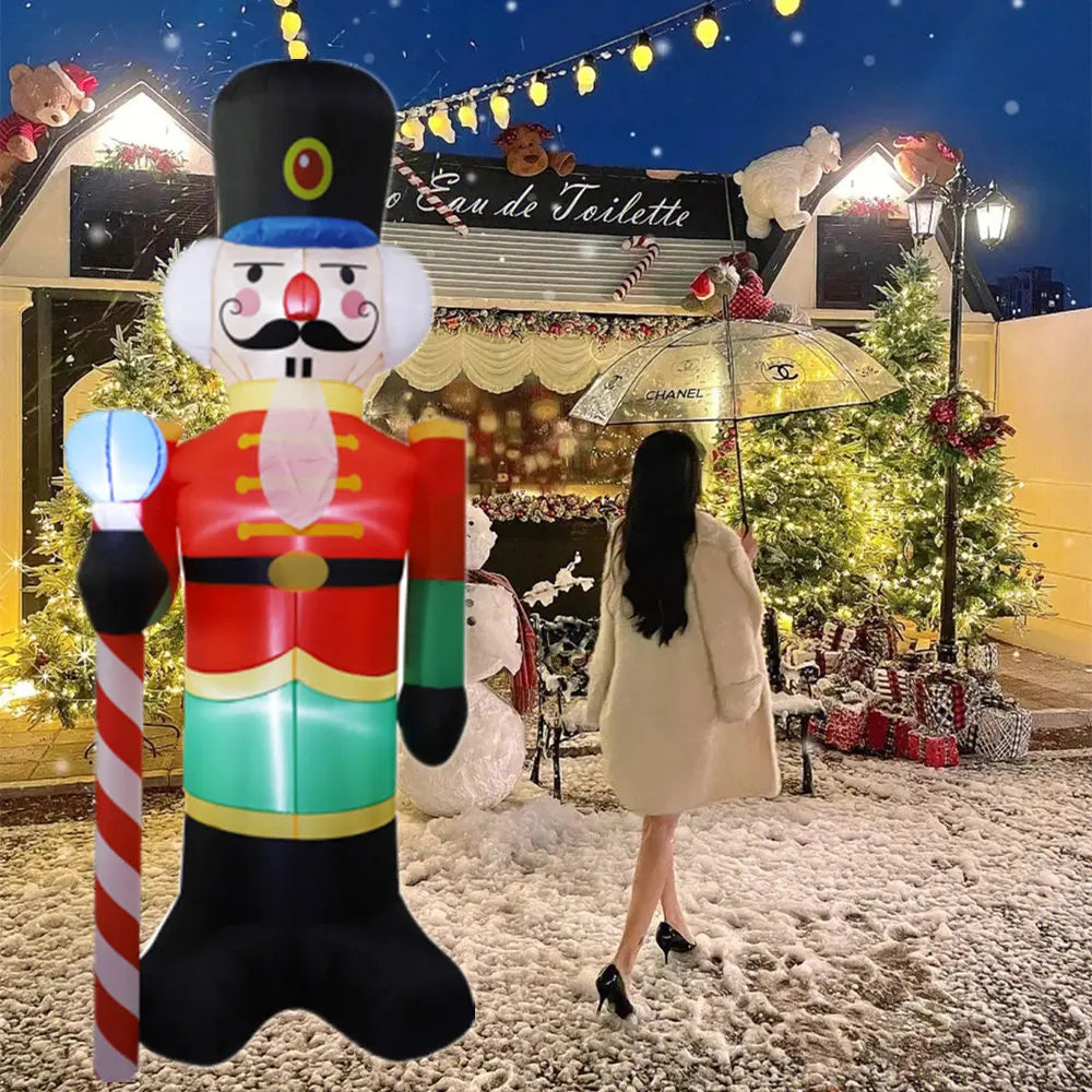 Inflatable Christmas Decorations – Tree, Snowman, Santa, Bear & Gingerbread Man with Built-in LED for Outdoor Garden & Party Decor