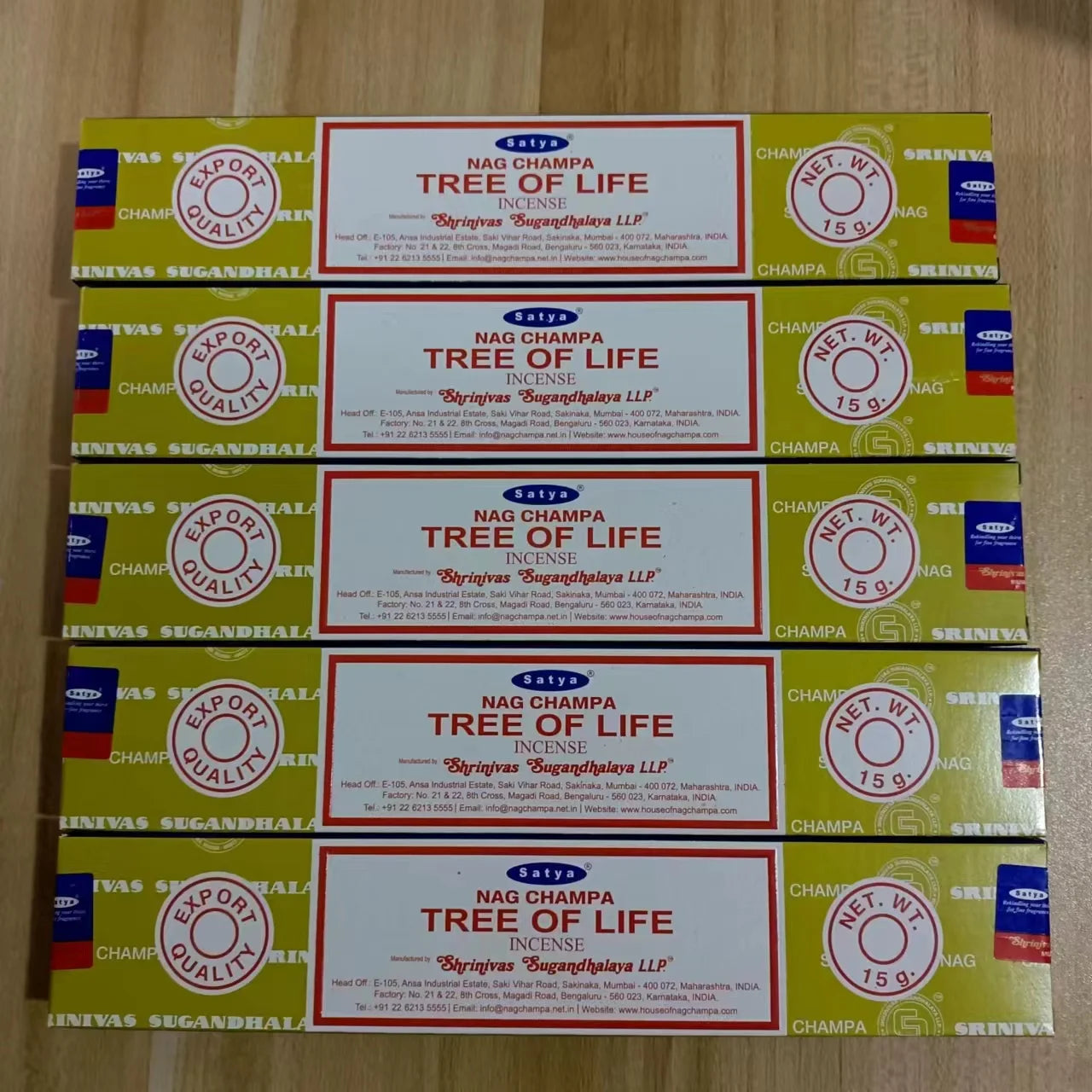 5 Box NAG Champa Satya Incense Collection – Handmade Sticks with Refreshing Medicinal Aromas for Home Fragrances