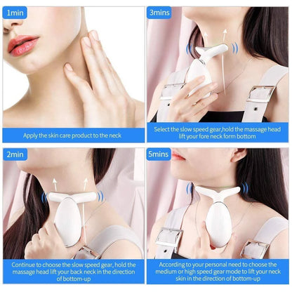 Microcurrent Face & Neck Lifting Device - Eye Massage, Skin Rejuvenation & Anti-Aging Beauty Massager
