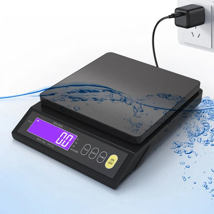 5kg/0.1g and 10kg/1g Digital Electronic Kitchen Scale, LCD Display, Fully Waterproof Stainless Steel Weighing Tool for Baking