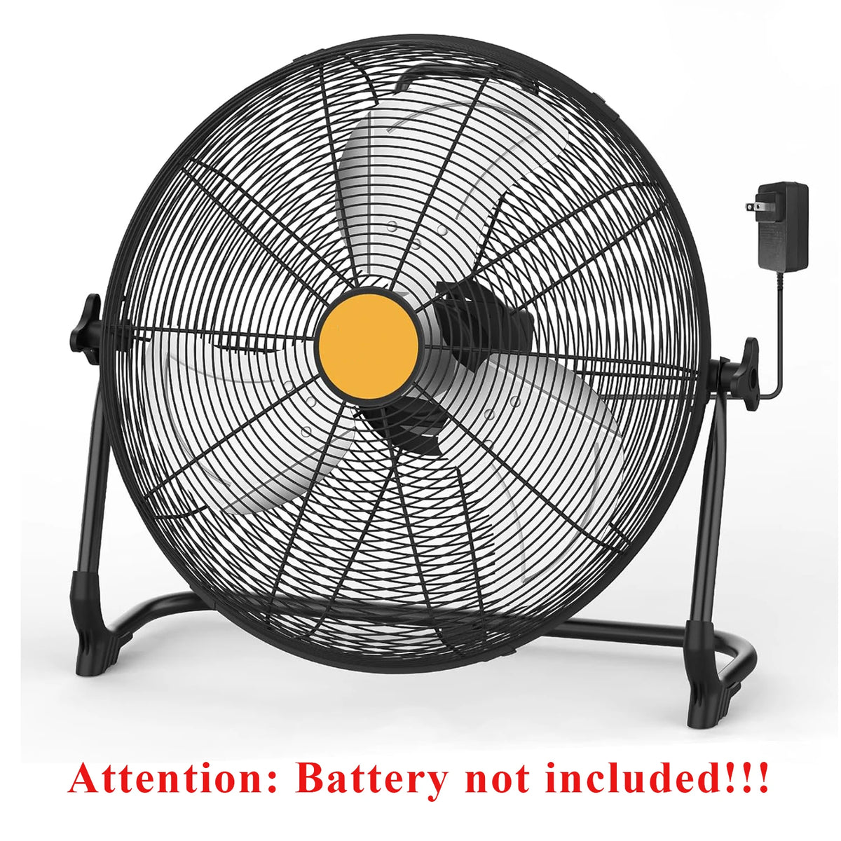 Cordless Floor Fan - 12/16-Inch Portable Fan Compatible with DeWalt 20V Max Batteries
