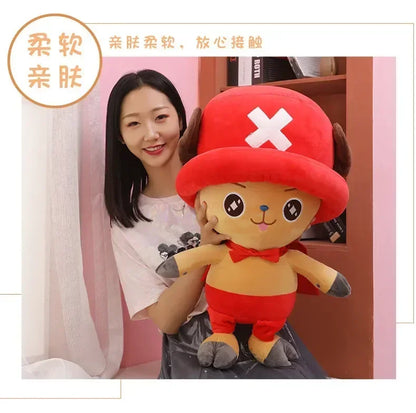 35-70cm One Piece Tony Tony Chopper Plush Doll – Soft Anime Figure, Bedroom Decoration, Sleeping Pillow & Kids Xmas Gift Toy