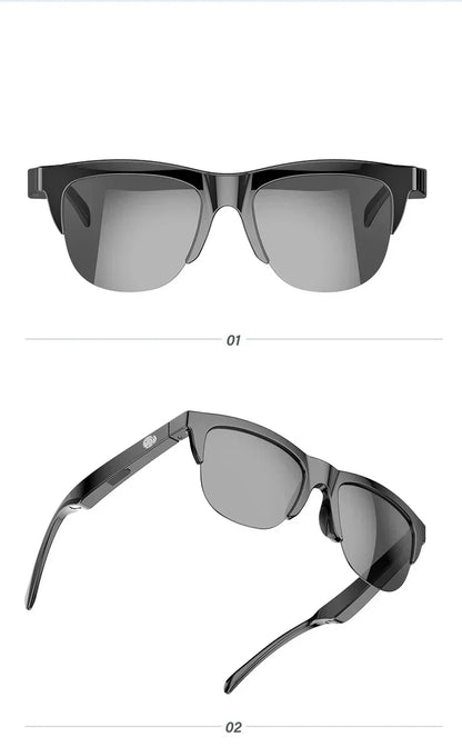 Xiaomi MIJIA Smart Sunglasses — Bluetooth Headphones with HIFI Audio, Blue Light Protection, Waterproof & Anti-UV for Men and Women