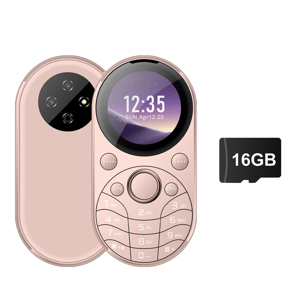 SERVO i15 Mini Oval Phone — Dual SIM GSM Mobile with 1.39" Screen, Speed Dial, Magic Voice, Blacklist, Vibration, FM Radio & Type-C