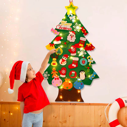 DIY Felt Christmas Tree Decoration – Xmas Ornament for Home Navidad Noel 2025 Santa Claus Kids Gift