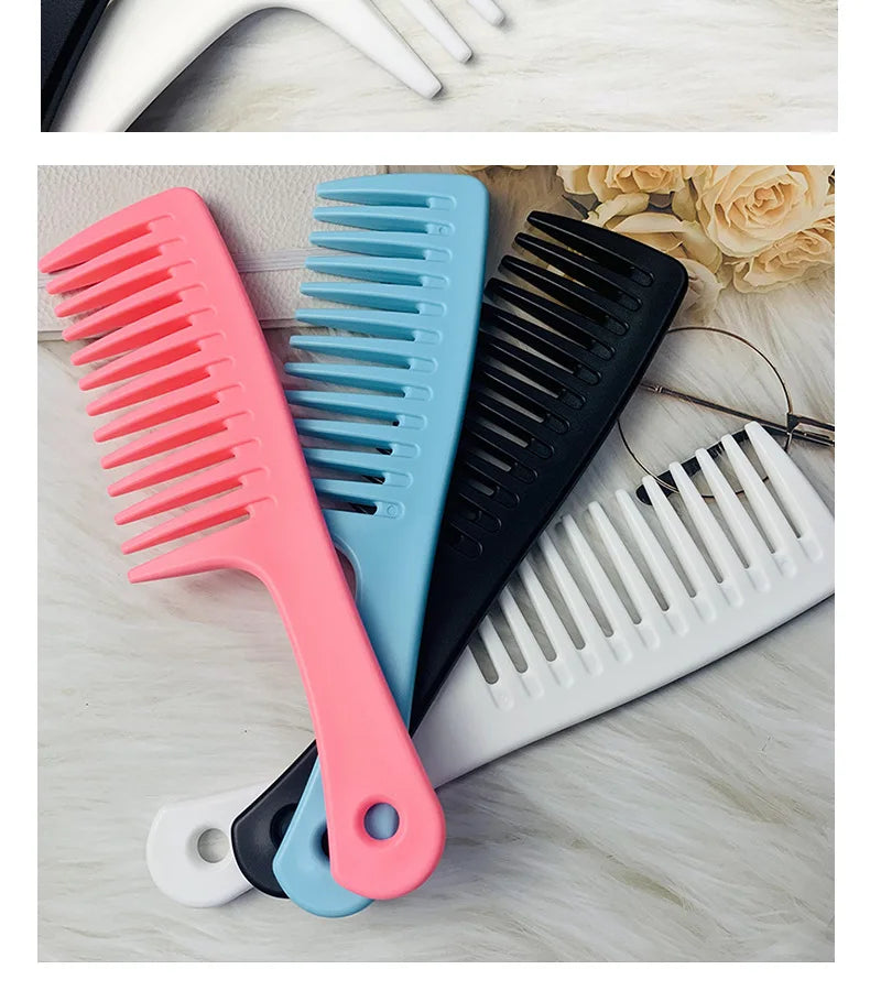 Heat Resistant Hairdressing Comb – Wet Hook Curly Hair Brush with Coarse Wide Spike Teeth, Pro Salon Styling & Dyeing Tool for Women
