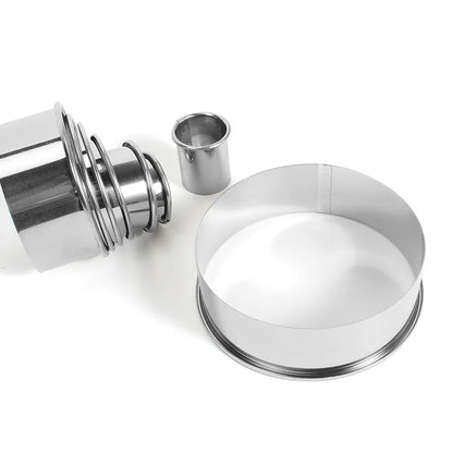11pcs Round Stainless Steel Biscuit & Dough Cutter Set – Dumpling Skin, Cookie & Pastry Molds for Baking