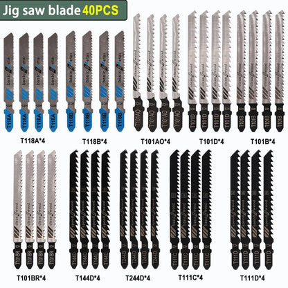 Jigsaw Blade Set T-Shank (10–100Pcs) – HCS/HSS Multi-Purpose Jig Saw Blades for Wood, Plastic & Metal Cutting Tool Accessories