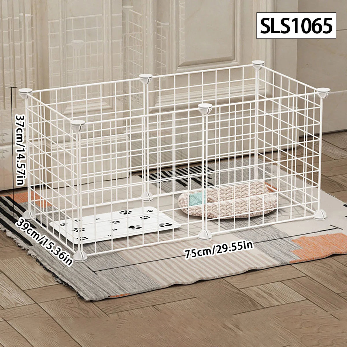 Indoor Dog Pen & Fence – Small/Medium Dog, Cat, or Rabbit Cage with Isolation Door