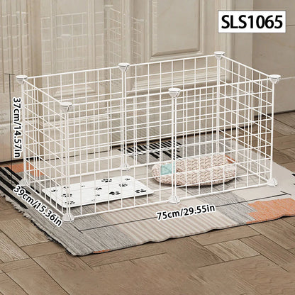 Indoor Dog Pen & Fence – Small/Medium Dog, Cat, or Rabbit Cage with Isolation Door