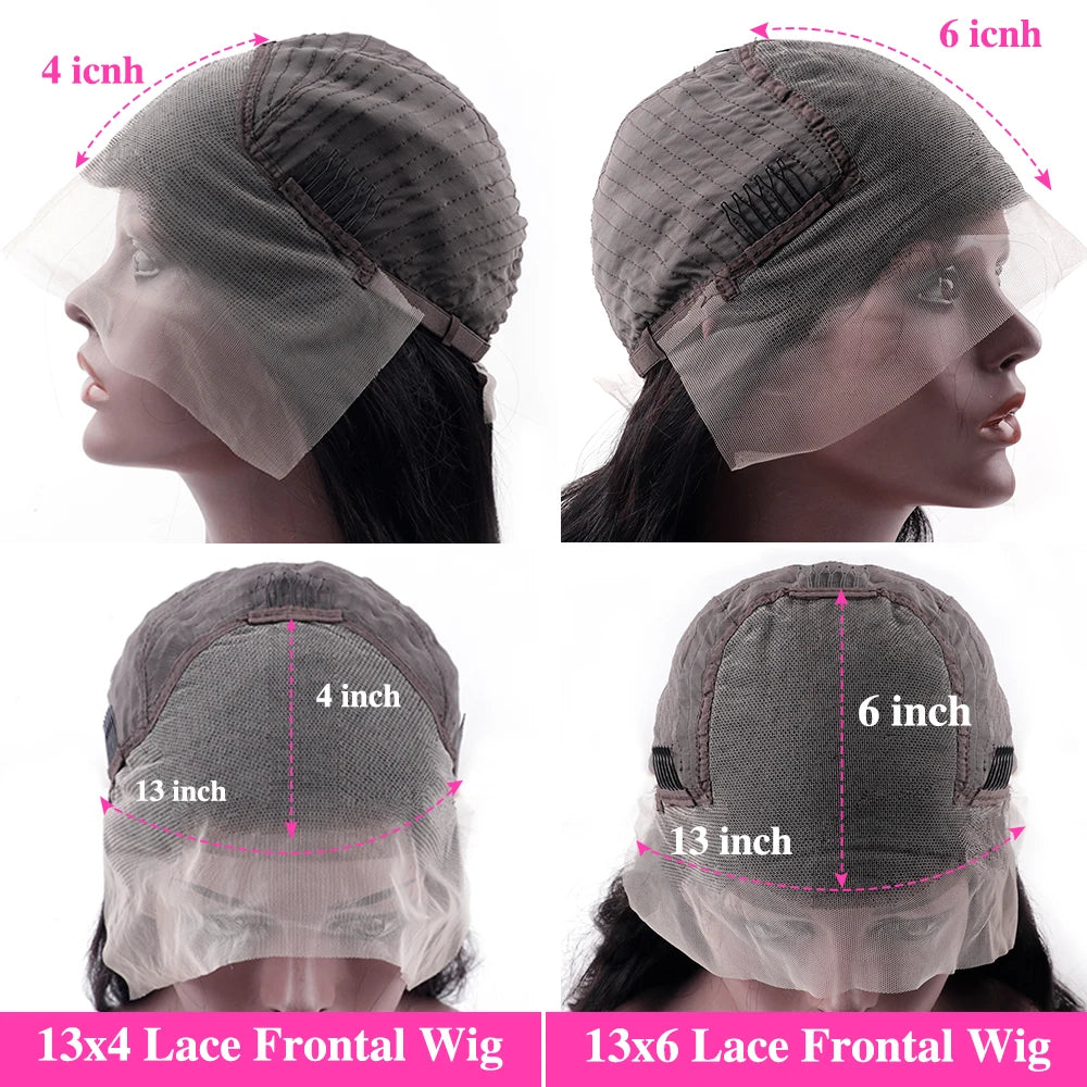Brazilian Body Wave Lace Front Wig - 13x4 13x6 HD Lace Frontal Human Hair Wig for Women Natural Look