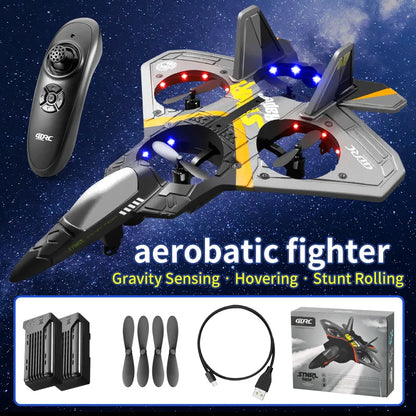 4DRC V17 RC Foam Glider Drone – Remote Control Aircraft Fighter Plane Toy for Kids, Beginners & Adults Hobby Flying Airplane