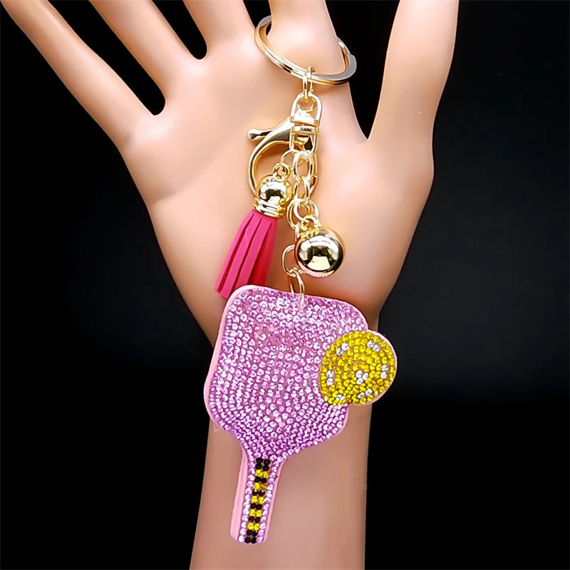Kawaii Watermelon Crystal Keychain – Gold Alloy Leather Fruit Keyring for Women & Men, Bag & Car Accessory