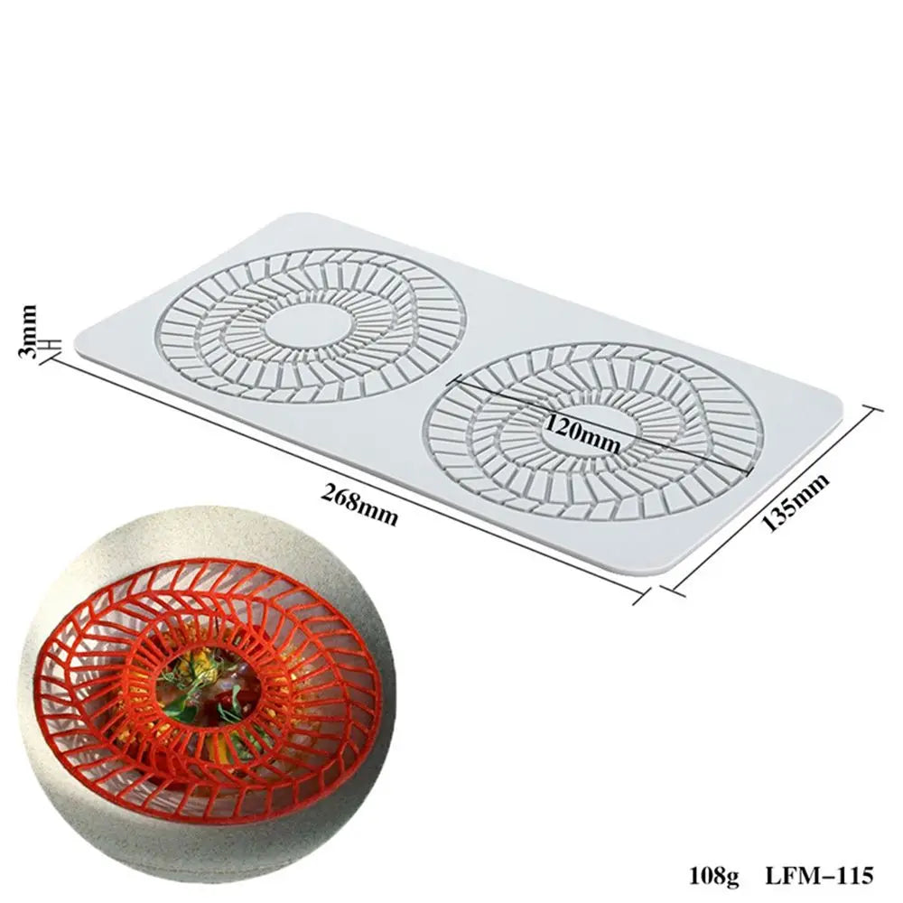 Flower & Leaf Pattern Silicone Mold — Fondant Cake Lace Mat for DIY Baking, Craft & Cake Decoration