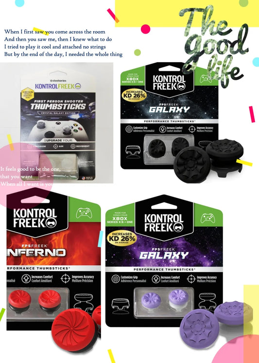Freek Galaxy Performance Thumb Grip Caps – Silicone Analog Stick Covers for Xbox Series S/X Controller (Wholesale)