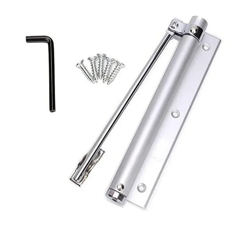 Adjustable Door Closer - Aluminum Alloy Automatic Spring Soft Close, Fire-Proof Heavy Duty Hardware