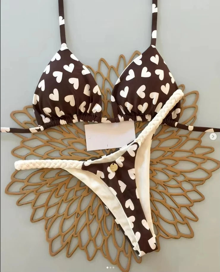 Women’s Leopard Print Bikini Set – Sexy Swimwear for Beach Vacation, Thong Bathing Suit & Summer Beachwear