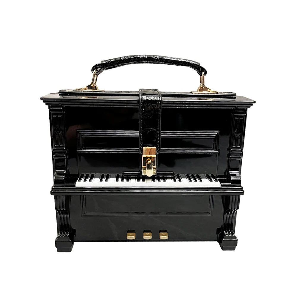 Luxury Designer Piano-Shaped Handmade Crossbody Shoulder Bag for Women – Elegant Purse, Messenger & Banquet Bag